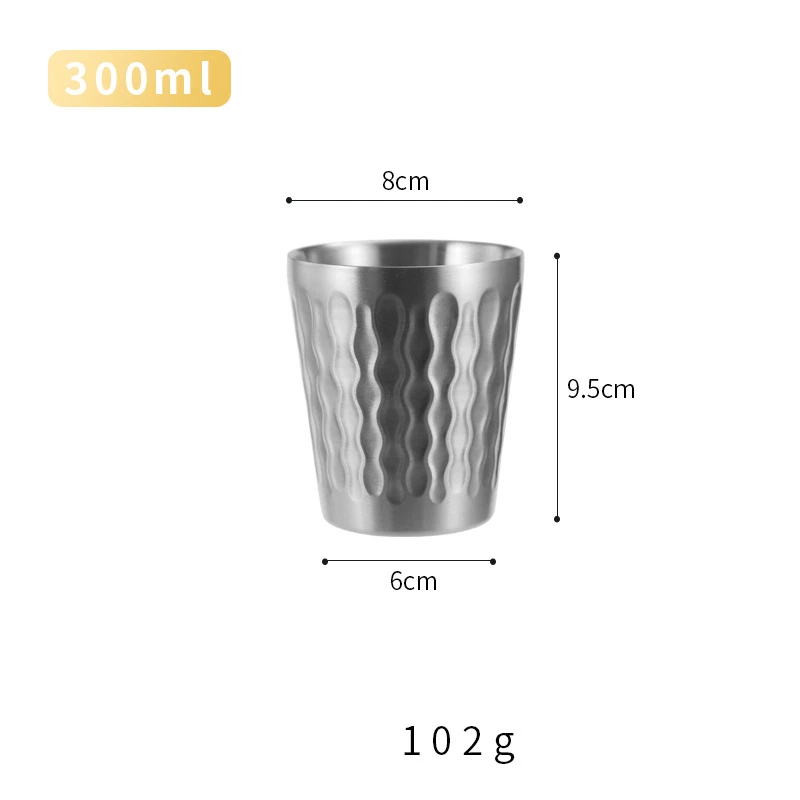 (acabado Mate, 300 Ml) Taza De Café Con Doble Pared Aislante, Acero Inoxidable 304, Taza De Cerveza