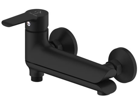 Grifo SEA-HORSE Abatible para Baño/Ducha con Caño Móvil, Mezclador Plegable de Latón con Acabado Negro