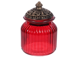 1 Pieza Mini Recipiente De Vidrio Sellado Para Almacenamiento De Té Tarro Delicado Para Almacenamiento Webake (rojo)