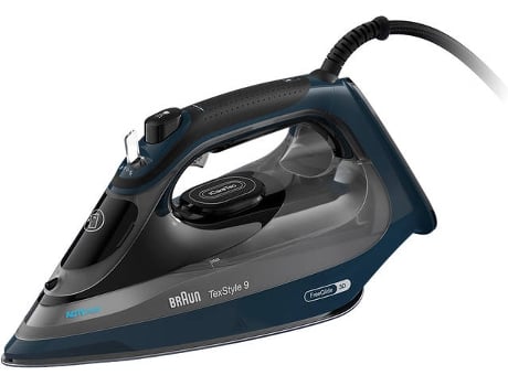 Plancha a Vapor BRAUN TexStyle 9 SI9682DB (Chorro de vapor 260 g/min - Base EloxalPlus)