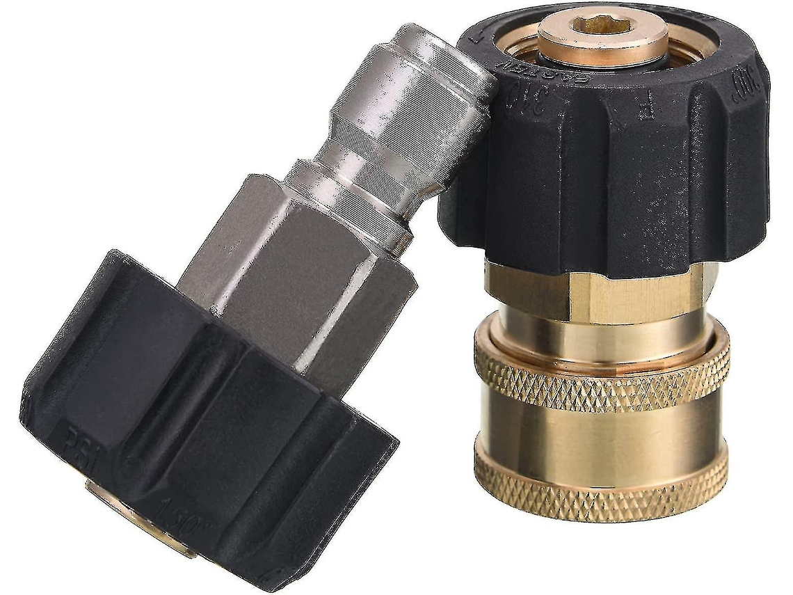 Acoplamientos M22 De 14mm A 3/8" Para Manguera O Pistola De Lavadora A Presión, 5000 Psi, Acero Inoxidable Y Latón