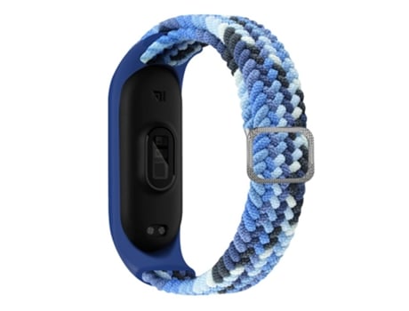Correa de nailon lazo elástico ajustable elásticos trenzados para Xiaomi Mi Band 5/Band 6/Band 7 - colorido azul