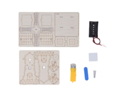 Bjww-kit De Modelo De Experimentos Científicos De Madera Windmilld Para Niños: Aprendizaje Temprano, Lógica Y Diy Con Batería