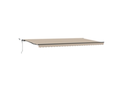 Toldo retráctil automático Vidaxl con LED, poliéster beige (600 x 300 cm)