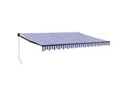 Toldo Retráctil VIDAXL Azul Tela (4x3 m)