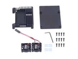 Caja Protectora De Aleación De Aluminio Con Ventilador Para Raspberry Pi 4 B, Disipación De Calor