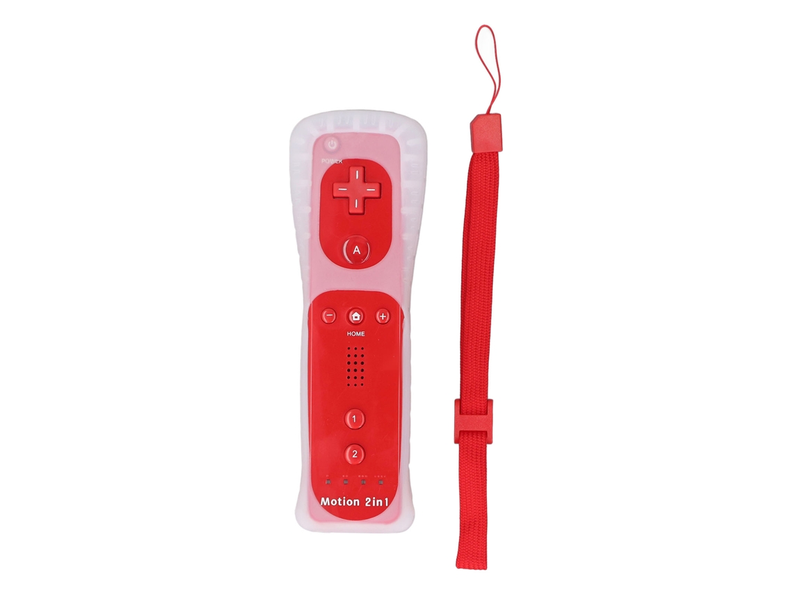 Mando A Distancia De Repuesto Para Consola De Juegos Hd Home Con Funda De Silicona Y Pulsera Con 2 Vibraciones Para Wii, Color Rojo