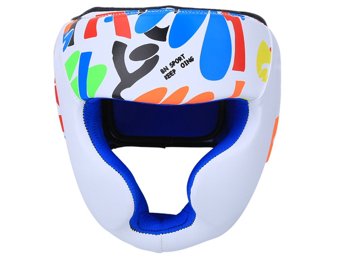 2026-casco De Protección Para Niños Bn Fight Grafiti Para Boxeo Muay Thai Taekwondo Entrenamiento Talla S Blanco