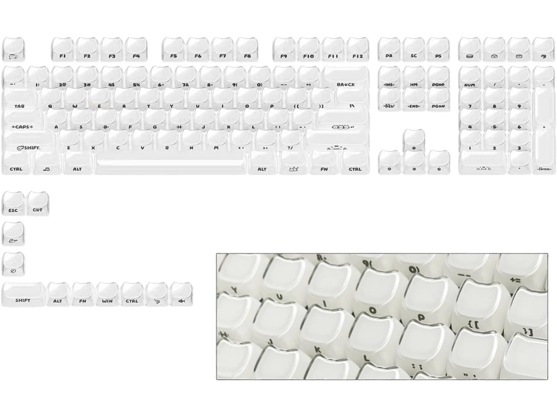 Juego De 119 Teclas Con Perfil Daw E Iluminación Lateral Para Teclados Mecánicos Para Juegos.