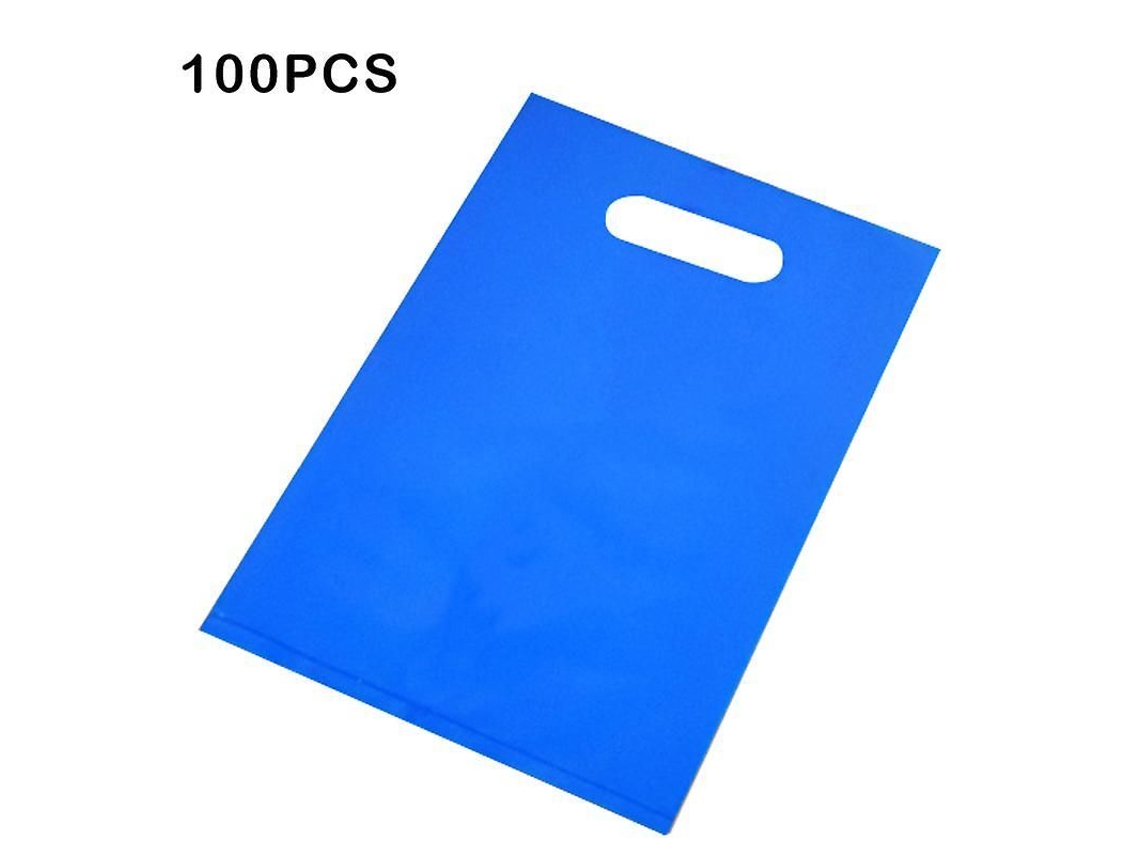 100 Bolsas De Plástico Con Asa Y Logotipo Personalizado Para Compras Multiusos (sin Coste De Impresión)