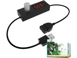 Cable USB digital con temporizador de cuenta regresiva, cable de alimentación ligero con temporizador USB, accesorios eléctricos para acuario Jortmrd