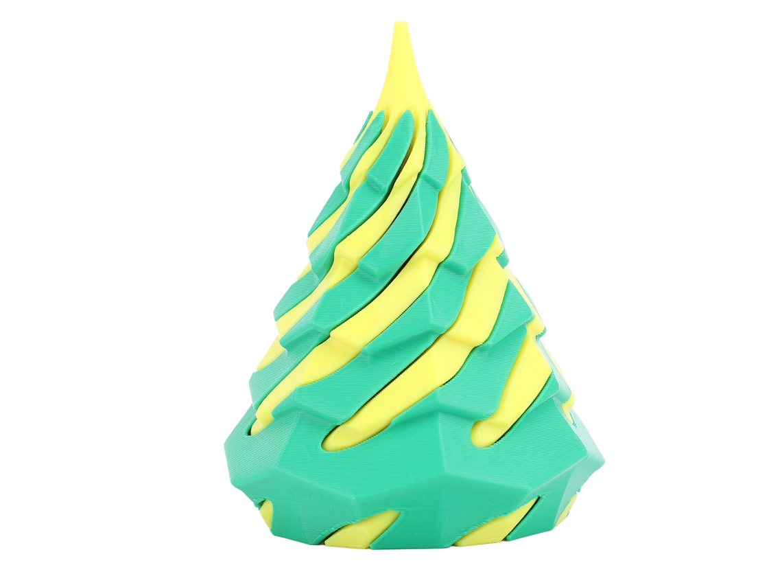 Juguete De Cono Espiral Impreso En 3d De Pla Con Pasaje Piramidal Para Entretenimiento Y Decoración, Amarillo Y Verde.