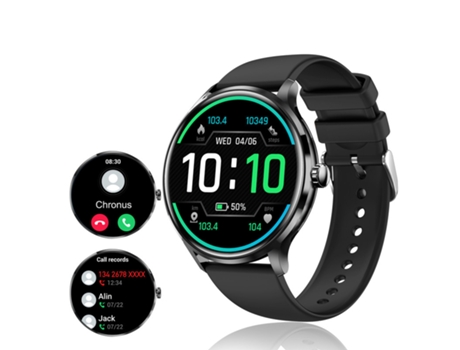 Smartwatch BISBISOUS QS80 1.39 Pulgadas Bluetooth 5.2 TFT Full Touch IP67 iPhone Android Negro