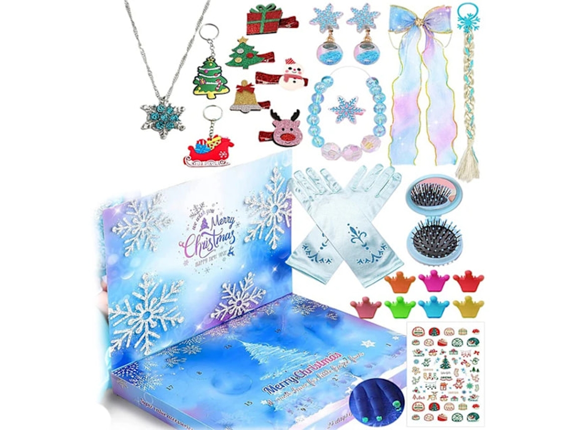 Calendario de Adviento 2026 con 24 piezas, juguetes antiestrés, Papá Noel, adorno para árbol de Navidad para armar, juguetes para niños Aeuzwr