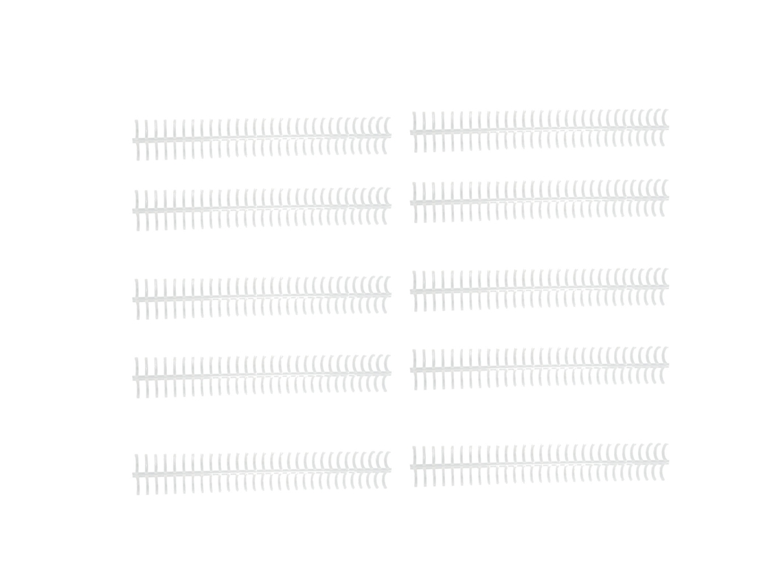 10 Piezas Espiral De Encadernación 130 Hojas 30 Agujeros Diámetro 16mm Transparente Kit Para Encadernar