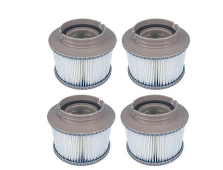 Filtro de piscina para Mspa FD2089 paquete de 4 gris blanco INF