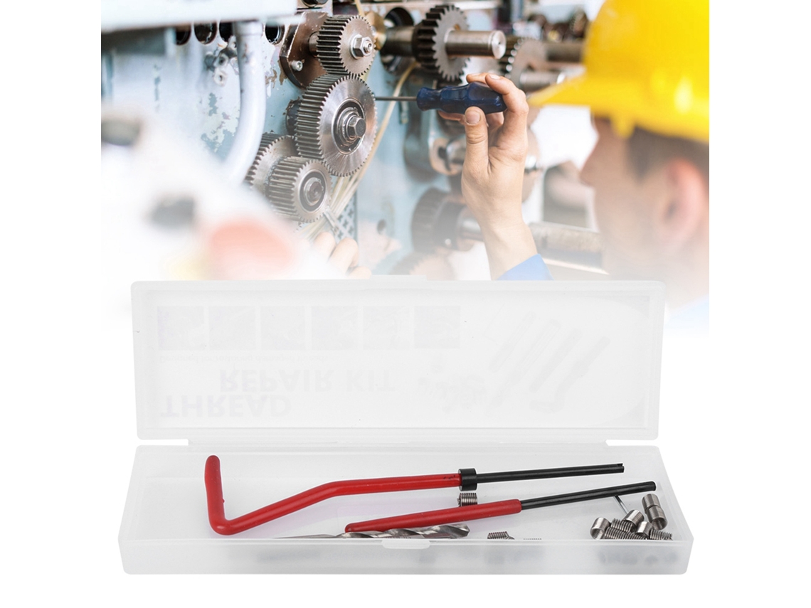 Kit de insertos de reparación de roscas M4 (con caja de plástico transparente)