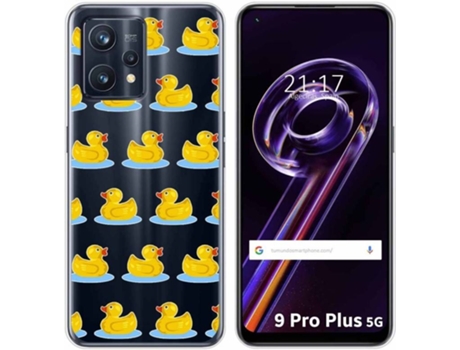 Carcasa para Realme 9 Pro Plus 5G TUMUNDOSMARTPHONE Dibujos Transparente Pato Multicolor