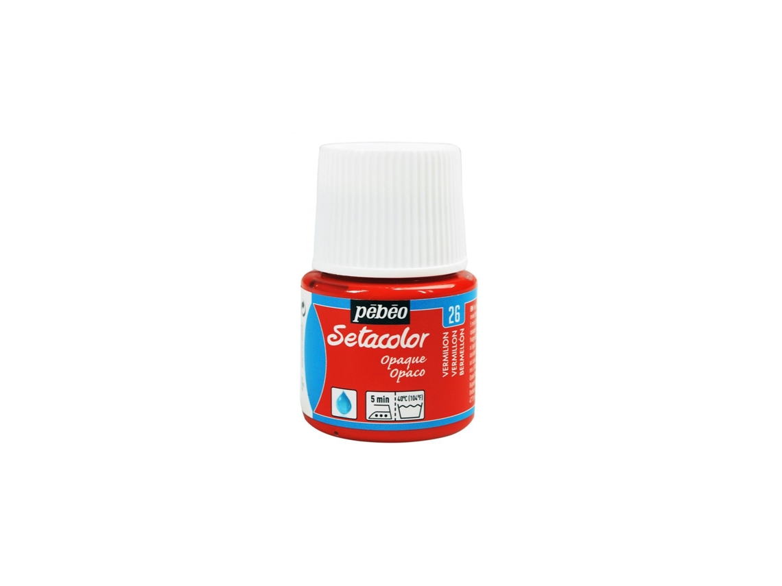 Vernice textil Setacolor opaca - Rojo bermellón - 45 ml
