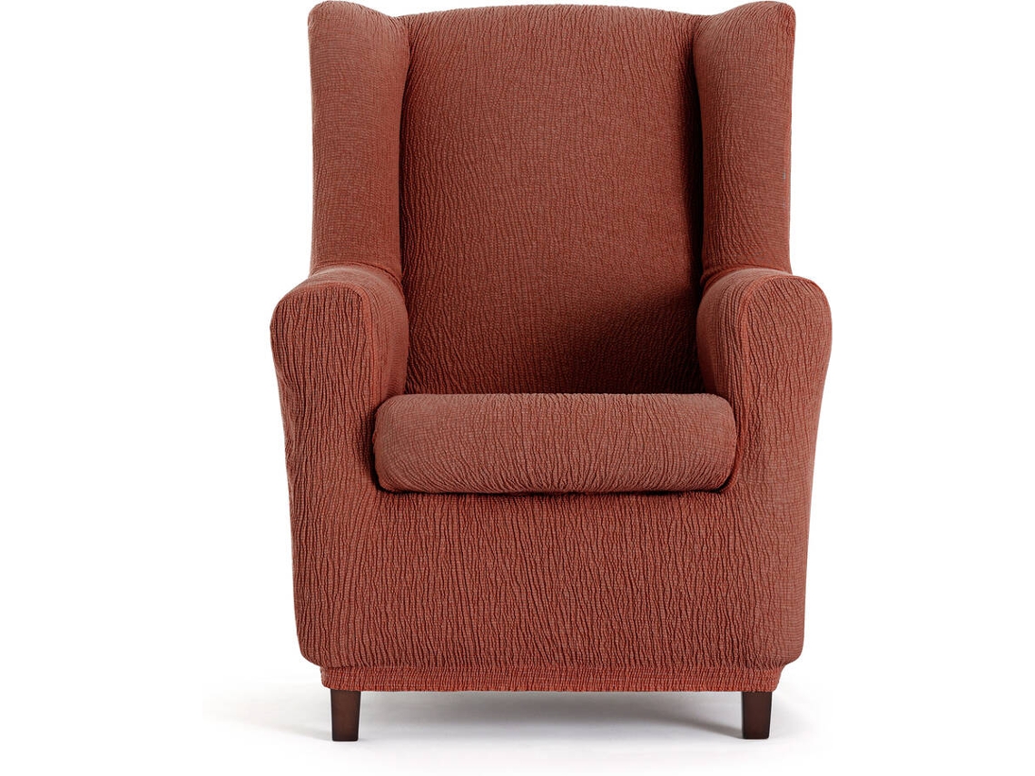 Funda de Sillón EYSA Premium Troya Tejido Elástico (90 x 80 x 100 cm - Poliéster y Algodón - Naranja)