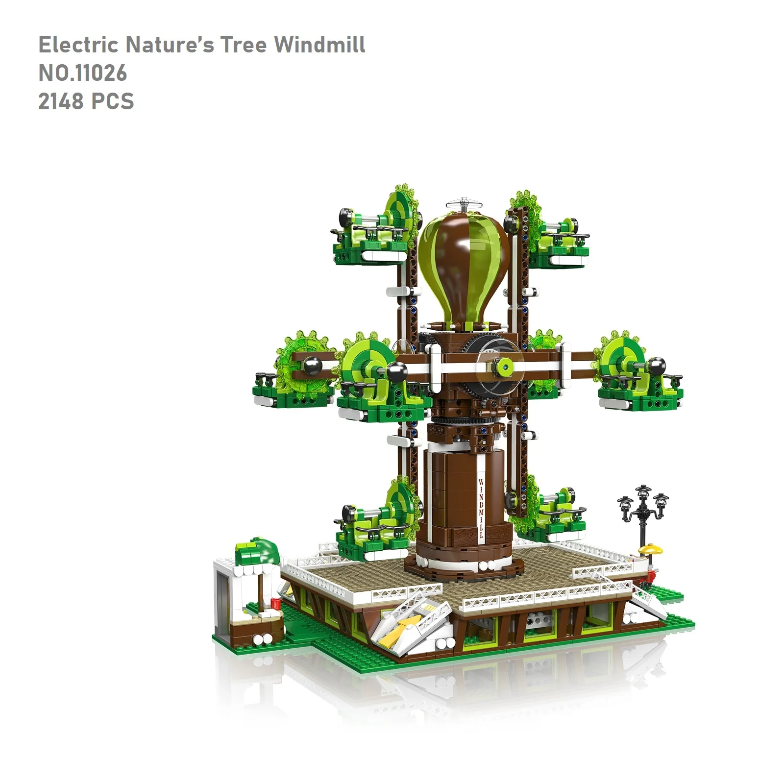 (11026) Bloques De Construcción De Molino De Viento Eléctrico De 2148 Piezas, Moc Dreamland Building Blocks