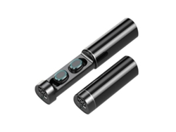 Fones De Ouvido Bluetooth Sem Fio Mini Com Controle Táctil Tela Led Resistente À Água Para Esportes Academia Preto