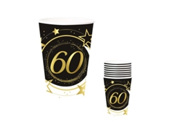 Tazas Desenchables GUIRCA Pack de 6 vasos de 60 años de 240 ml (9 cm)