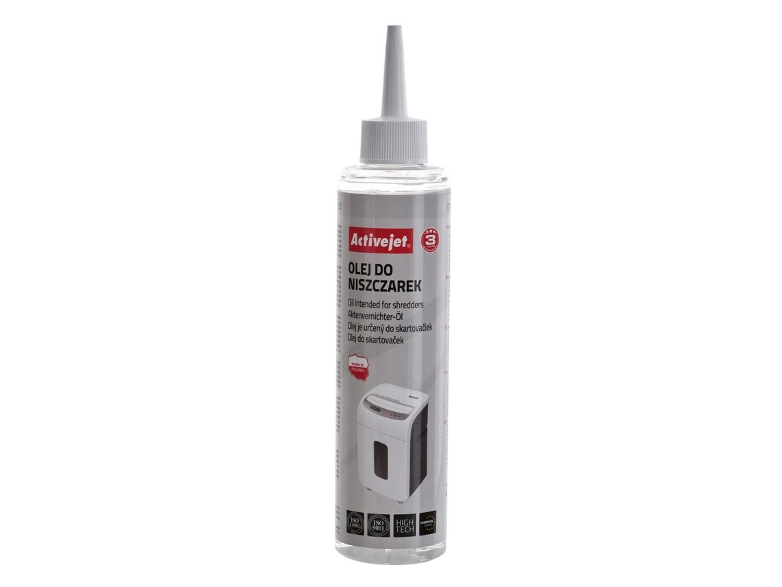 Aceite Lubricante para Trituradora de Papel ACTIVEJET ASO-250 250 ml