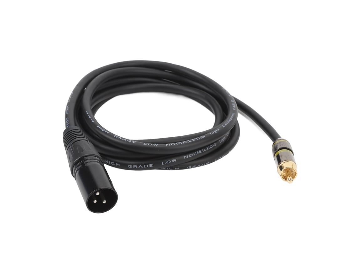 Cabo Xlr Macho Para Macho 22 Awg Cobre Livre De Oxigênio Blindado Para Microfone E Mesa De Mixagem 2m