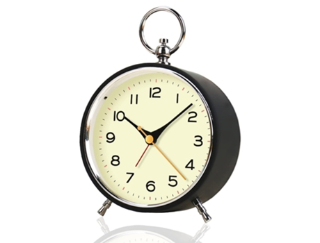 Despertador de estilo retro Los estudiantes usan el despertador de repetición de silencio ligero con mango de reloj de cabecera