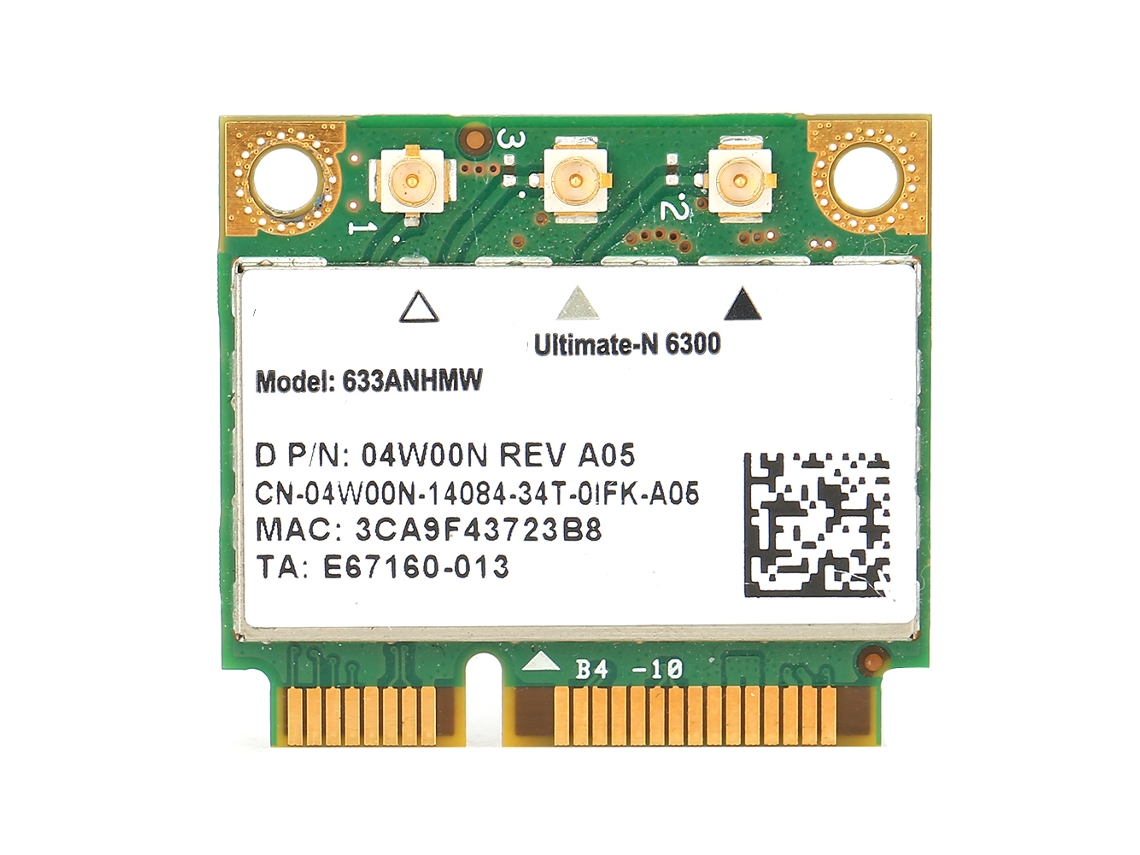 Tarjeta de red Intel 6300 de doble banda 2,4/5 GHz YHL | SIN MARCA