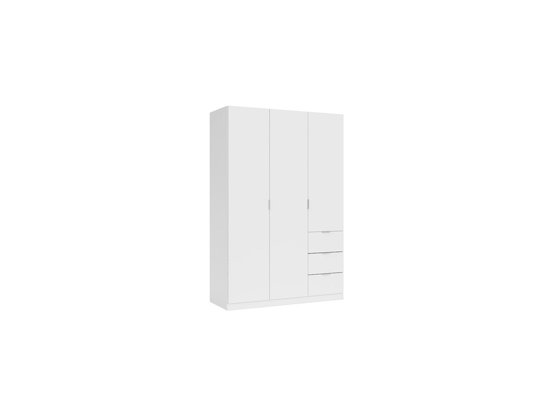 Armario LCX 3 puertas 3 cajones Blanco 135 x 200 x 52 cm