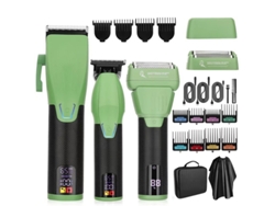 Cortapelos Digitallab para hombre, multifuncional, recargable, con pantalla LCD, color verde