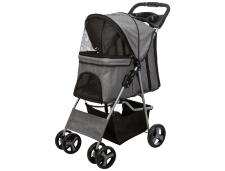 TRIXIE Cochecito de mascotas plegable para gatos y perros gris