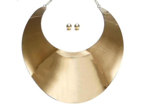 Collar femenino exagerado africano dorado collar Metal gran gargantilla para la ceremonia