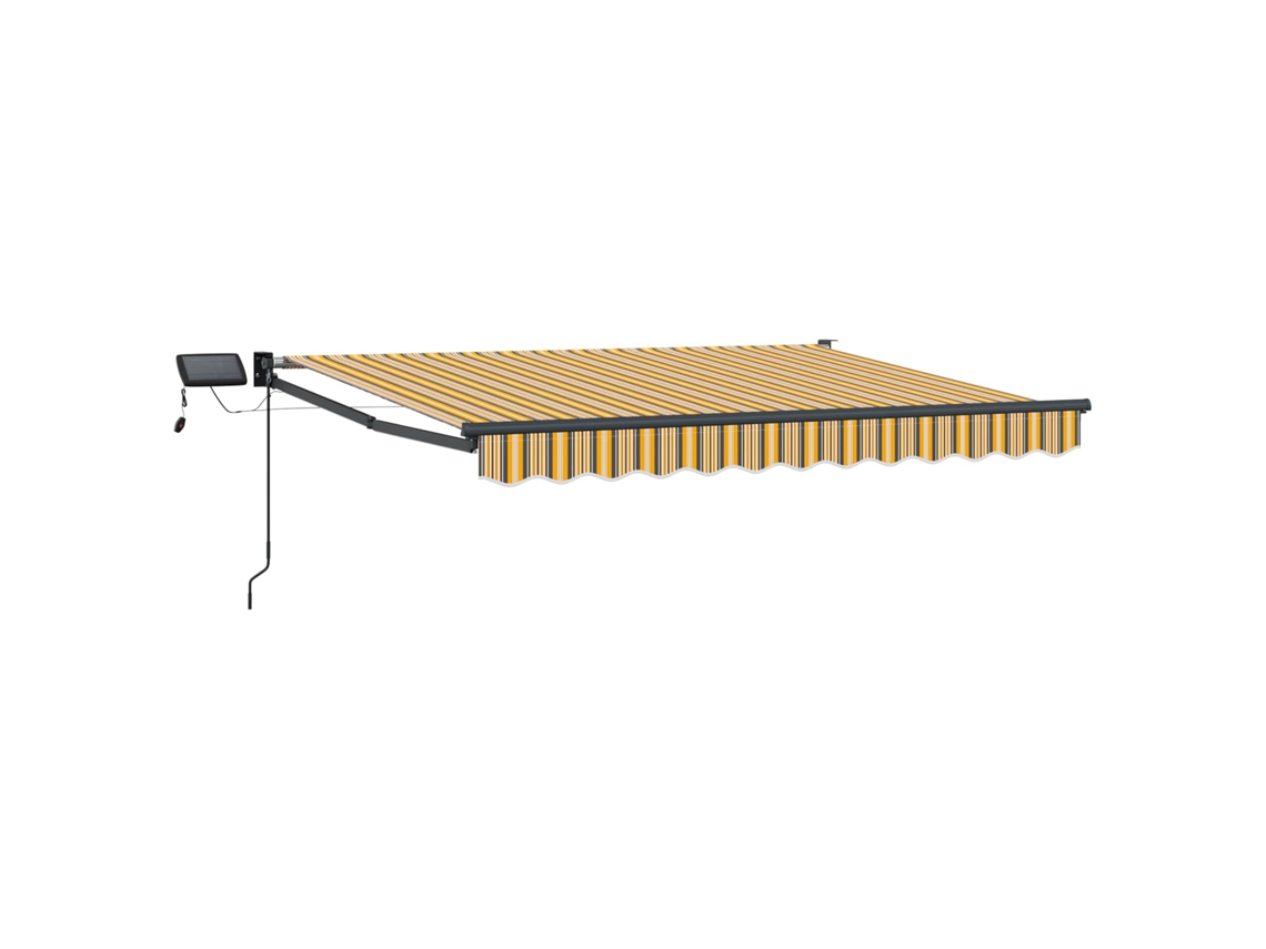 Vidaxl Toldo Manual Retráctil Con Leds 3,5 X 2 M