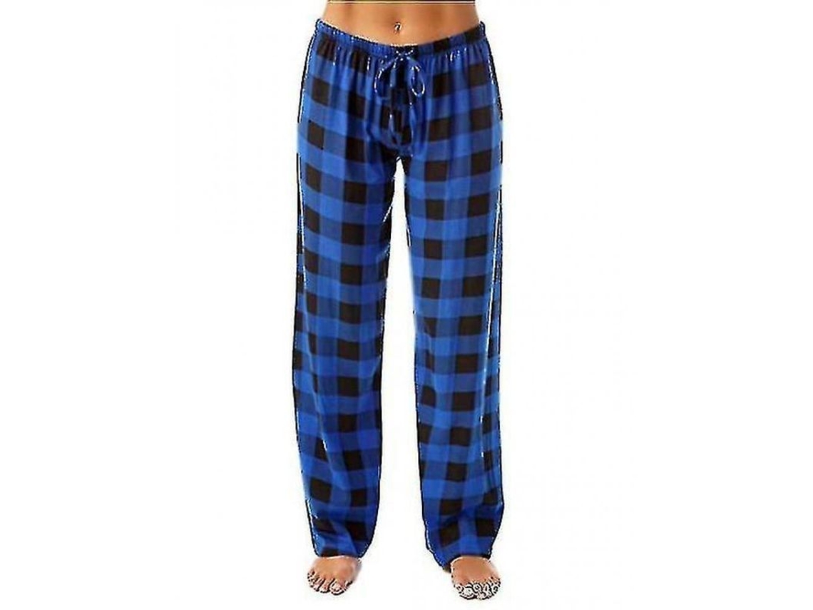 Braguitas De Pijama A Cuadros Para Mujer Con Bolsillo, Cómodas, 100% Algodón Para Descansar Y Relajarse Xnk