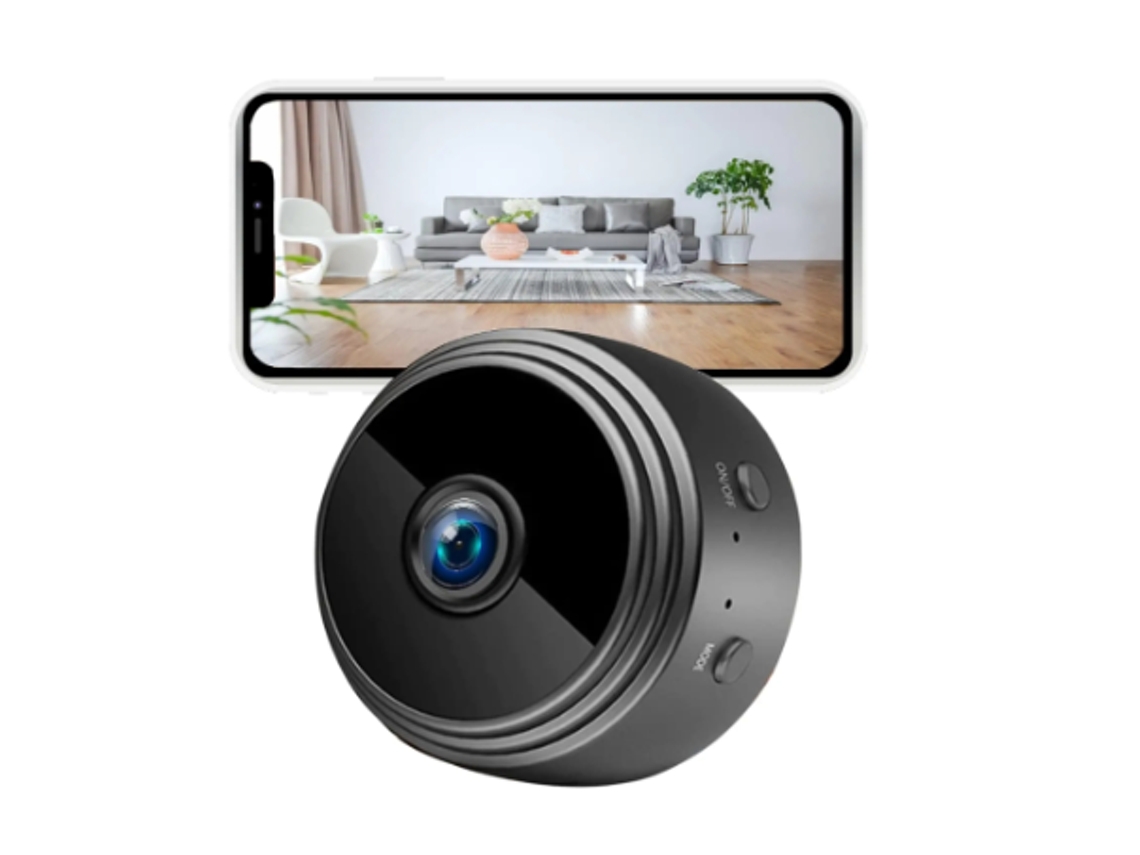 Cámara de seguridad inalámbrica 1080P WiFi para vigilancia del hogar con control remoto por aplicación para casa, oficina, coche, bebés, mascotas, gatos y perros, color negro, Yizhood