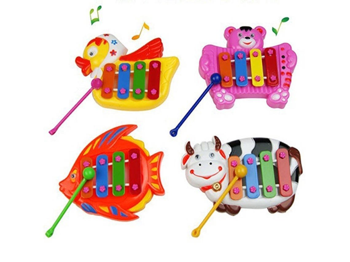 Ats-juguete De Golpeo Musical Xilófono Con 4 Escalas Resonador Piano Animal Cartoon