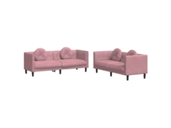 Maison Exclusive - Juego De Sofás Con Cojines 2 Piezas Terciopelo Rosa