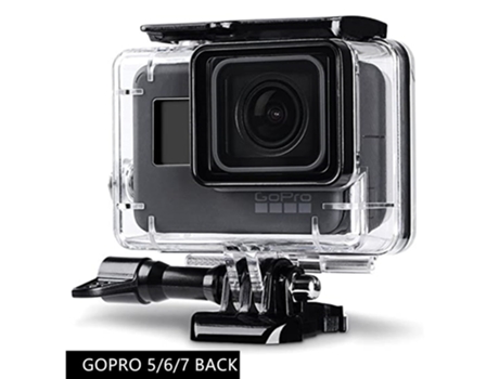 Caixa à prova d'água para gopro hero 7 6 5, acessório de montagem de caixa de proteção de mergulho[vermelho]