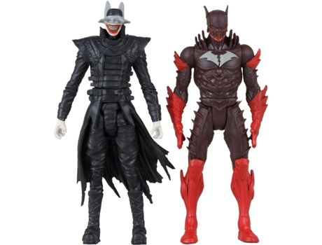 Figuras Batman Who Laughs Batman Vermelho Comic Display Dark Knights Metal 8 Cm