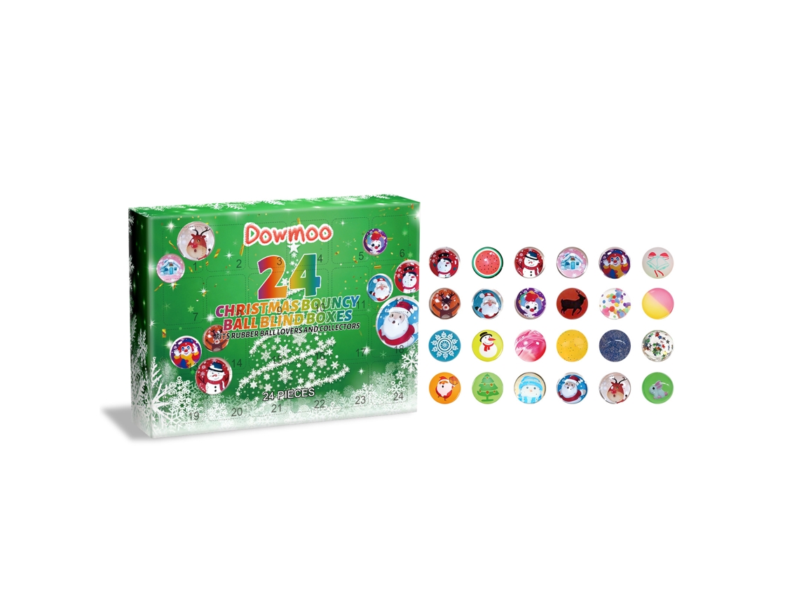 Cajas de 24 pelotas navideñas saltarinas