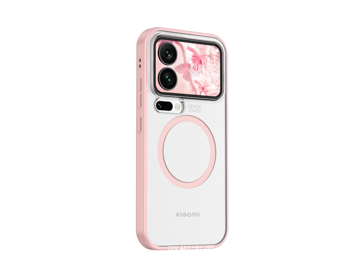 Capa Fosca Para Celular Com Textura Semelhante À Pele, Para Proteção Contra Quedversão Magnética Rosa - Xiaomi 15