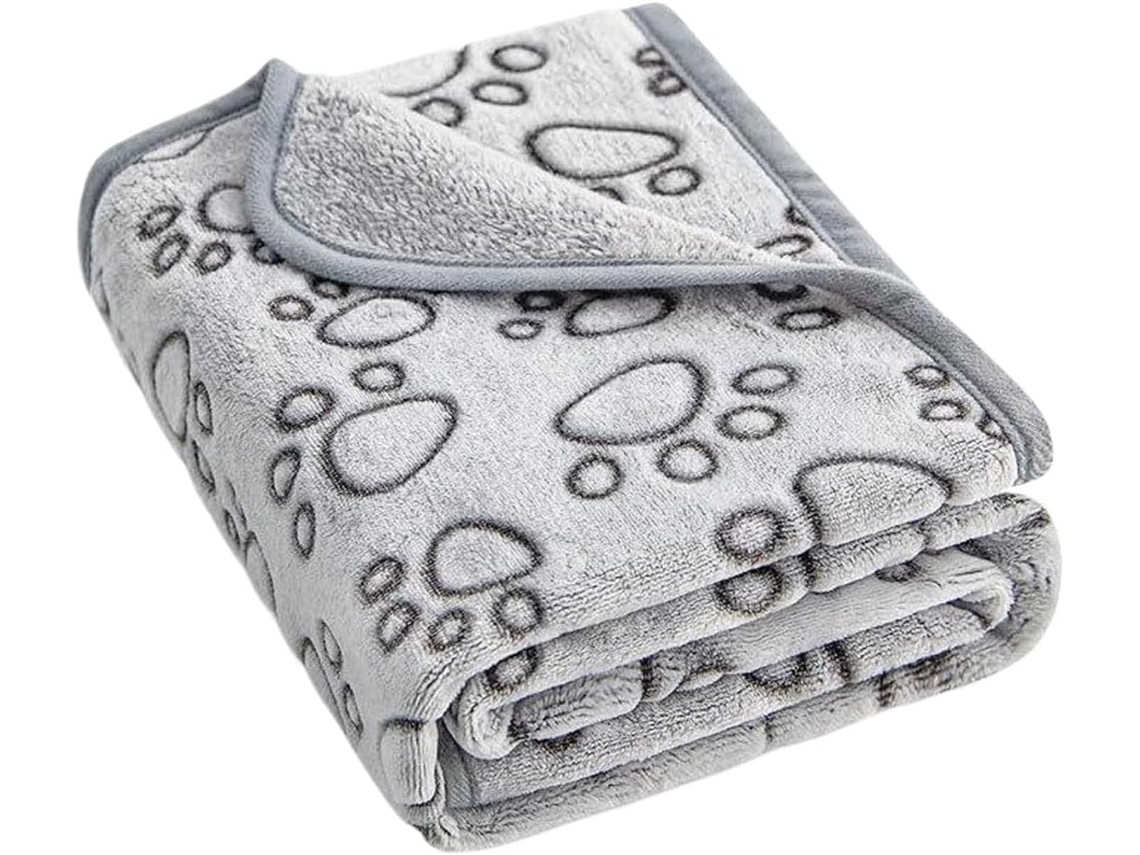 Sofá Suave Manta Con Estampado De Huellas
