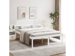 Cama Senior De Matrimonio Sin Colchón Blanco 150x200 Cm