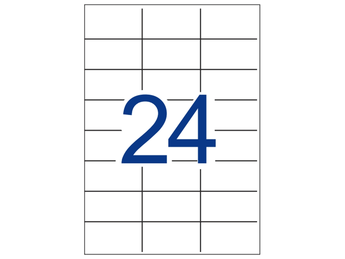 Etiquetas Adhesivas Multi3 Rectas 500 Hojas APLI (Blanco - 70 X 37 mm)