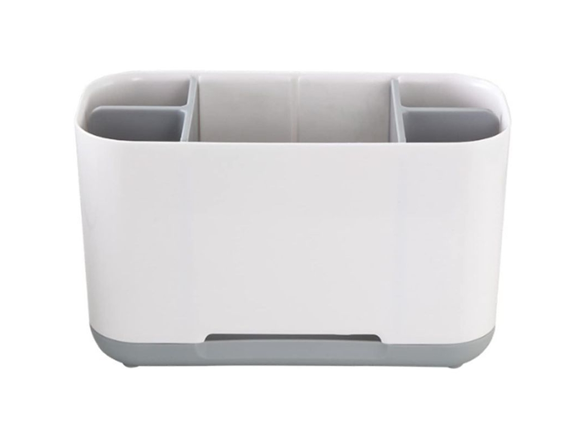 Soporte Desmontable Para Cepillos De Dientes Con Desagüe Para Baño Y Cocina - Gris