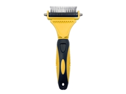 Cepillo para perros y gatos, peine de acero inoxidable 12+23, herramienta de doble cara para eliminar el pelo, limpieza profunda, uso doméstico, ergonómico STELASPLEN