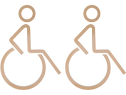2 Señales Discapacitados, Señal Baño Accesible, Etiqueta